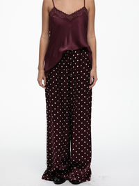 Satin-Hose „Cara“ in Burgundy