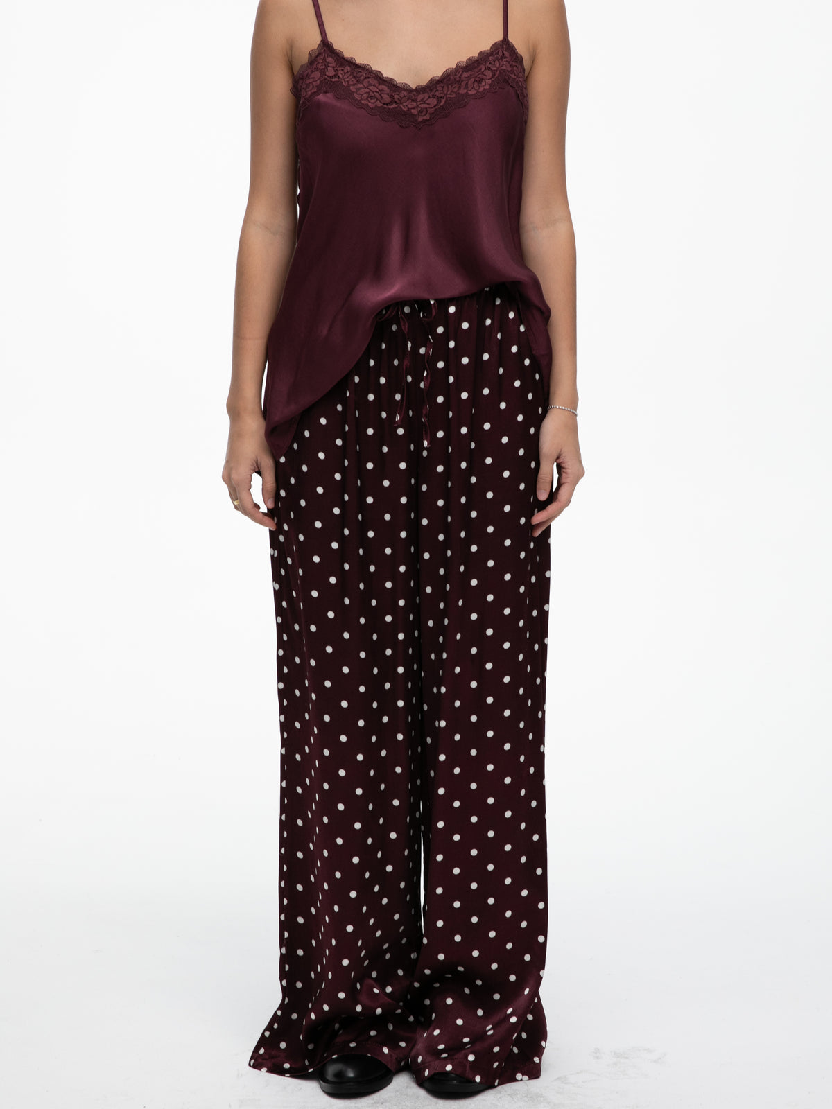 Spitzentop "Alina" in Burgundy