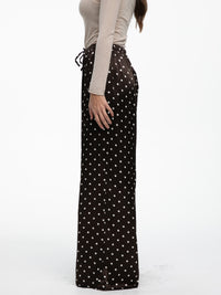 Satin-Hose „Cara“ in Braun