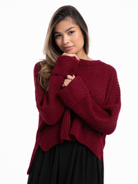 Pullover "Lottie" in Burgundy