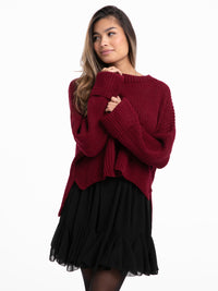 Pullover "Lottie" in Burgundy