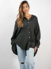 Musselin-Bluse "Wanda" in Dusty Black