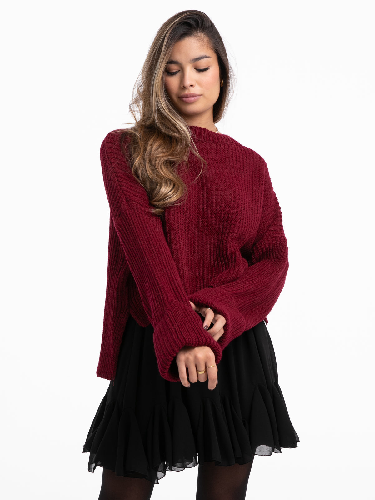 Pullover "Lottie" in Burgundy