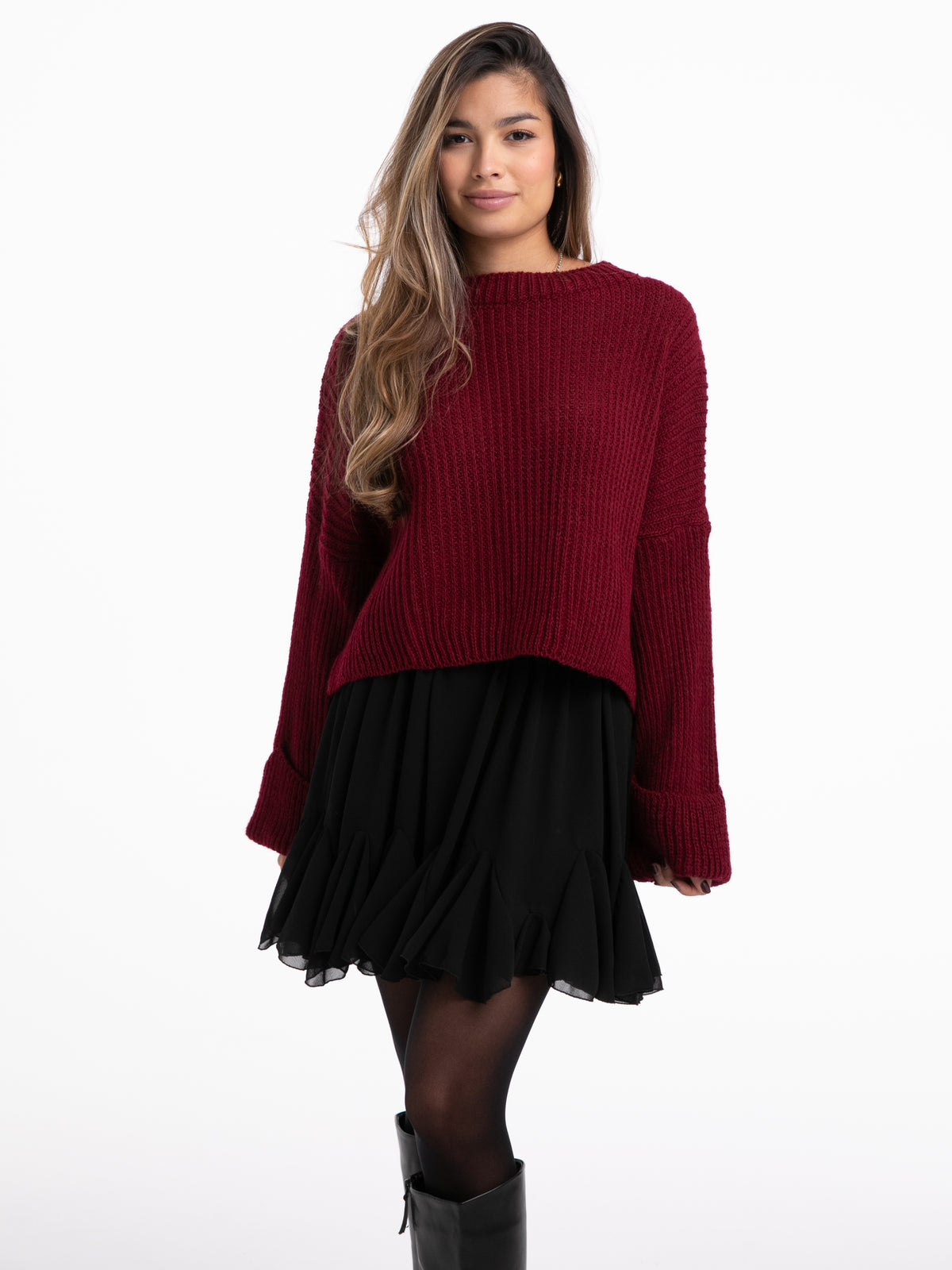 Pullover "Lottie" in Burgundy