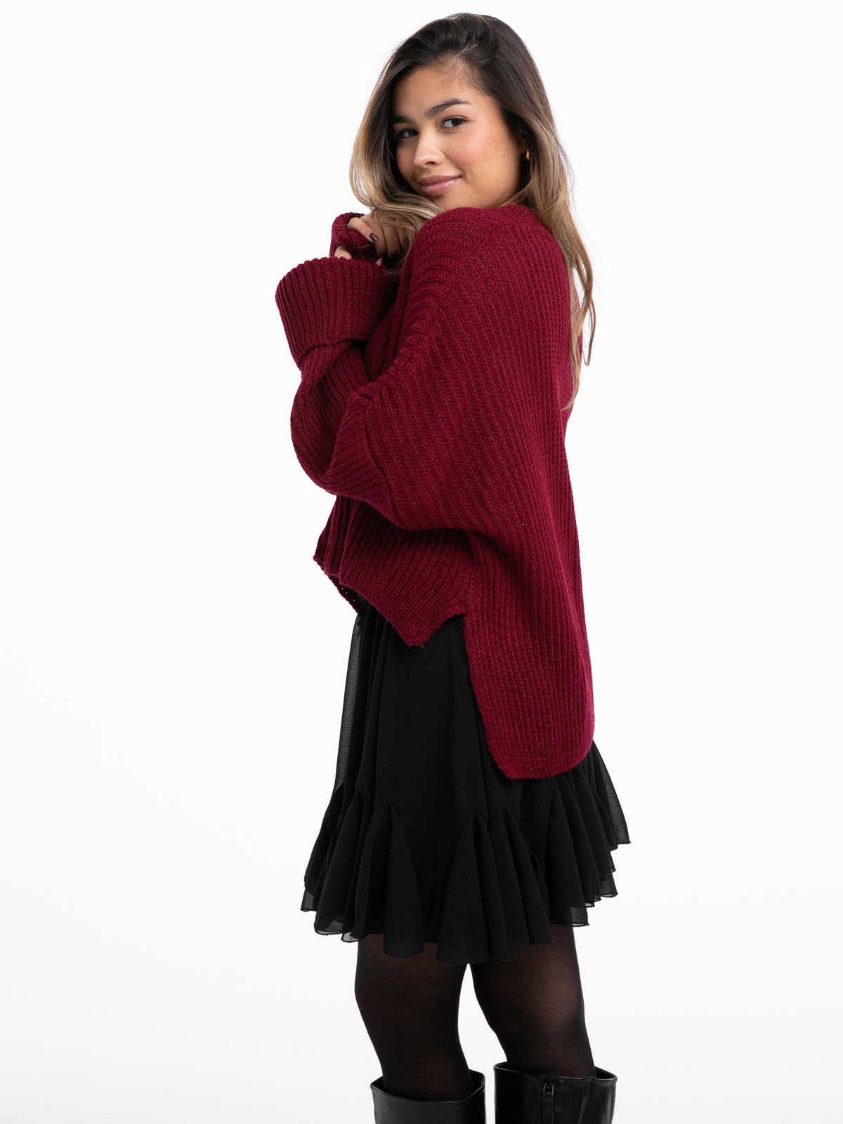 Pullover "Lottie" in Burgundy