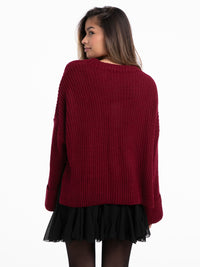 Pullover "Lottie" in Burgundy