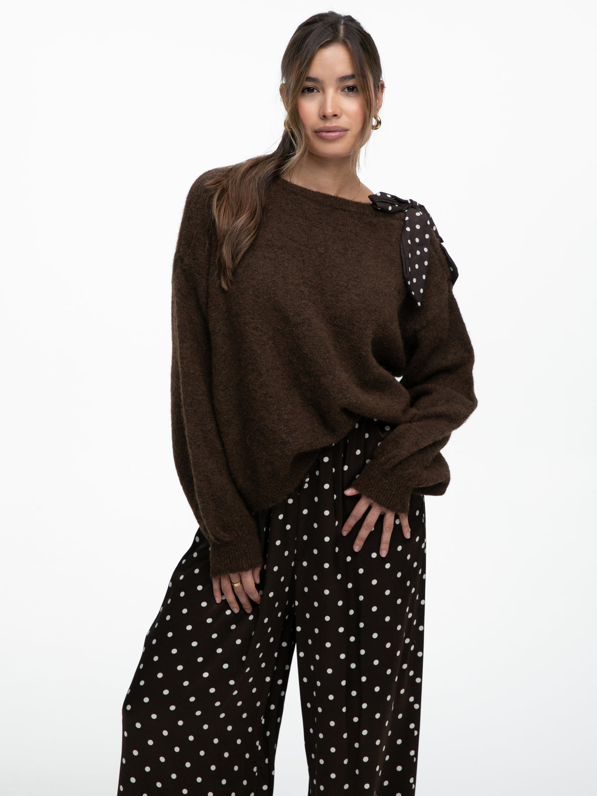 Strickpullover „Maisie" in Braun