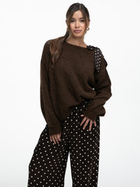 Strickpullover „Maisie" in Braun