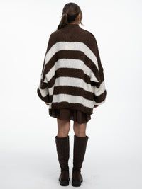 Cardigan "Elle" in Braun/Creme