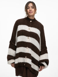 Cardigan "Elle" in Braun/Creme