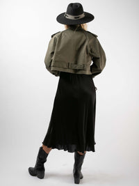 Cropped Trenchcoat "Shorty" in Khaki