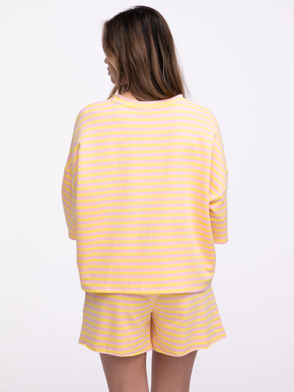 Shirt "Yvonne" in Gelb/Rosa
