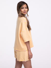 Shirt "Yvonne" in Gelb/Rosa