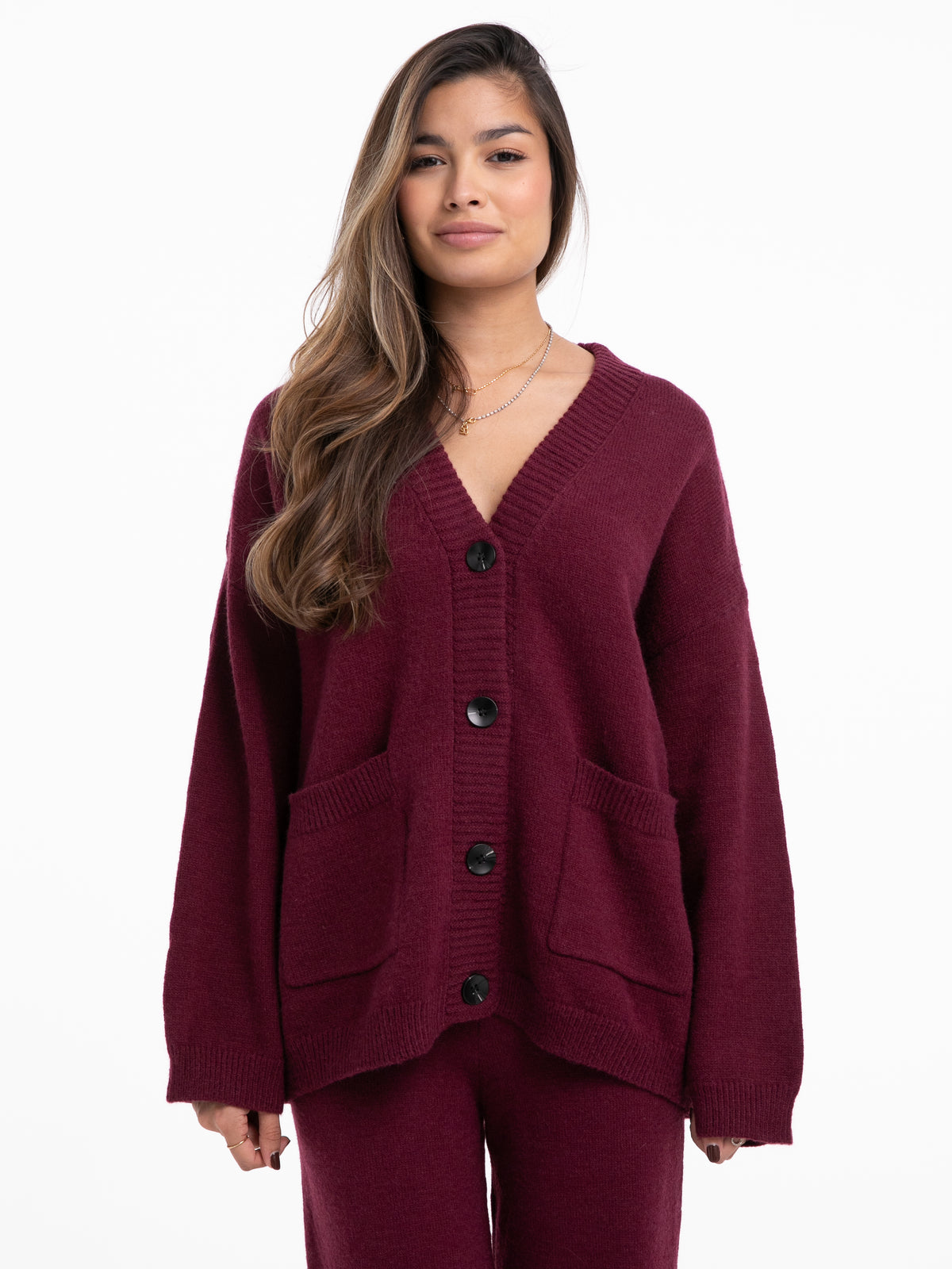 Cardigan "Amara" in Burgundy