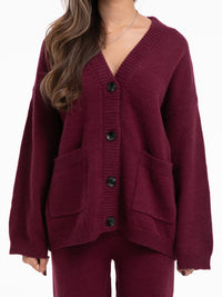 Cardigan "Amara" in Burgundy