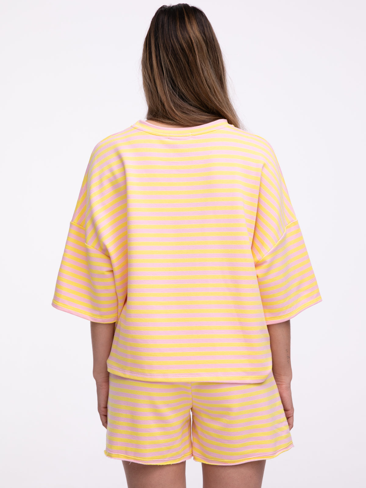 Shorts „Yvonne" in Gelb/Rosa