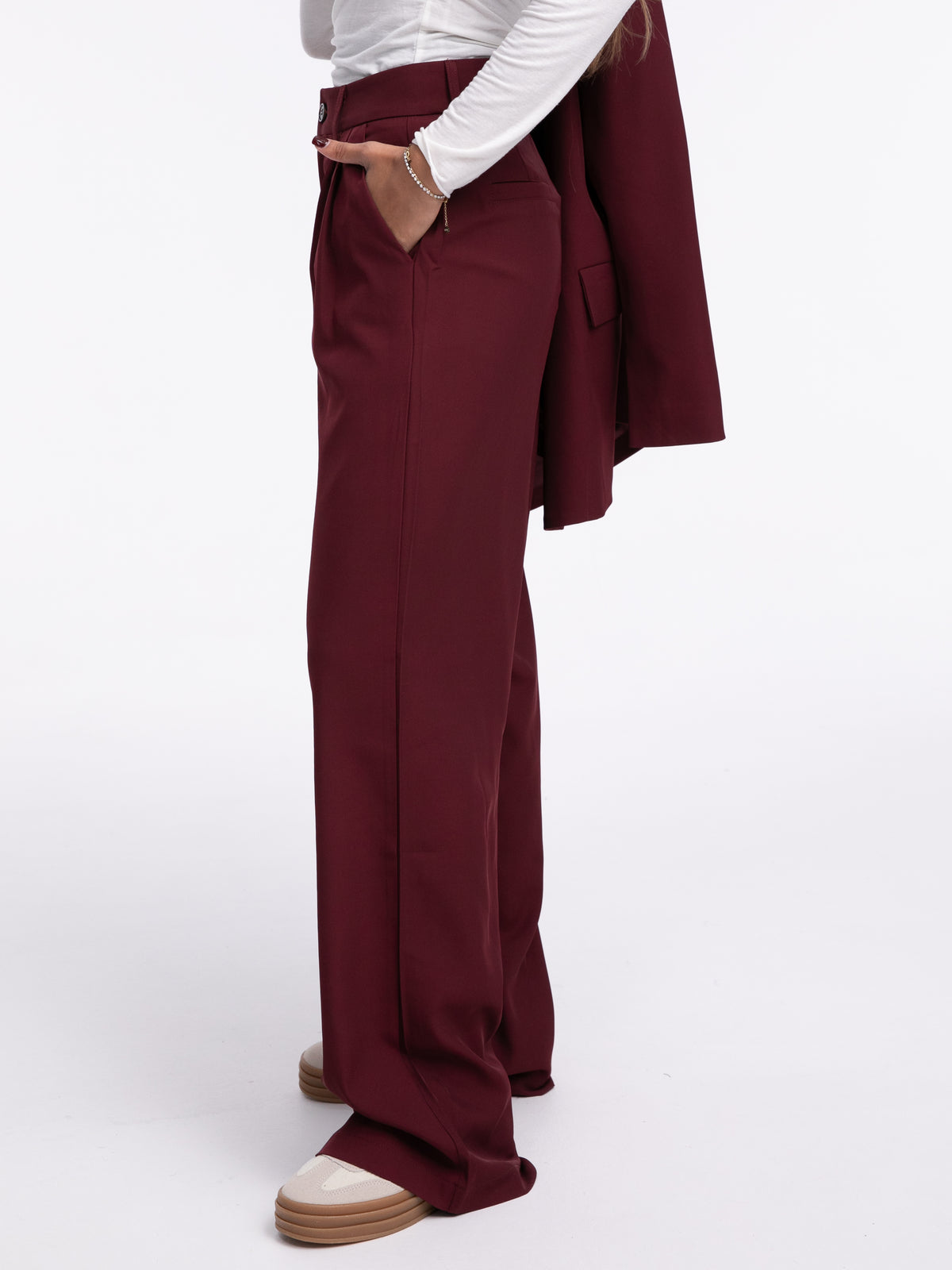 Stoffhose "Kyra" in Burgundy