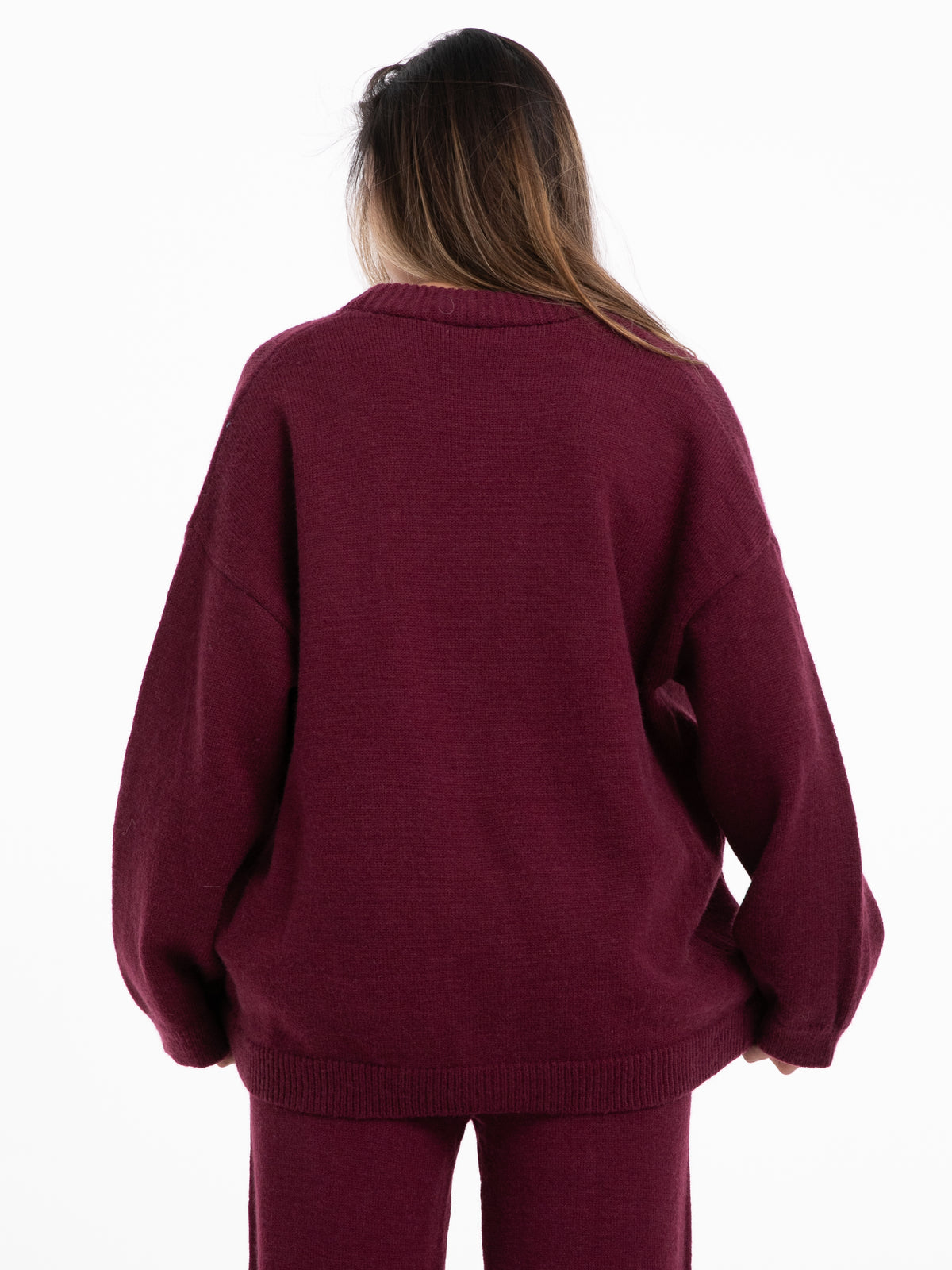 Cardigan "Amara" in Burgundy