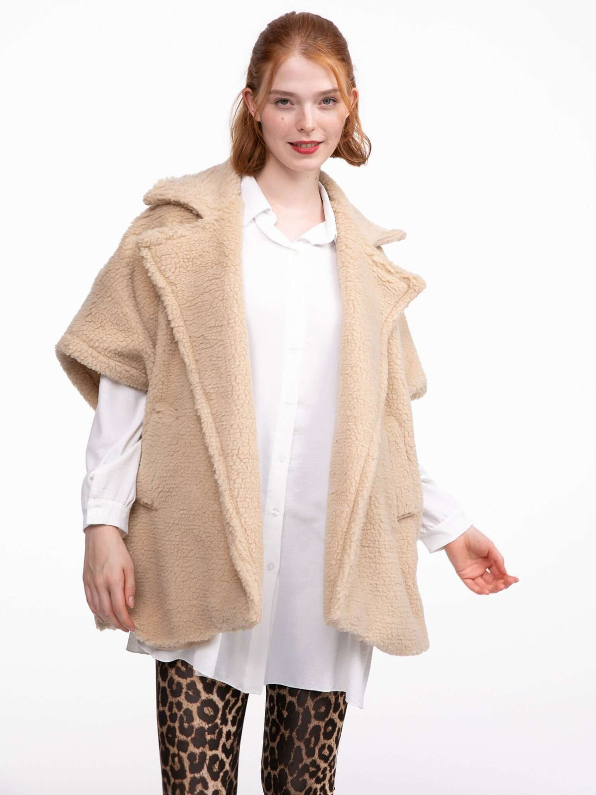 Teddyweste "Pam" in Beige