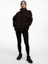 Teddypullover "Katty" in Leo Dunkel