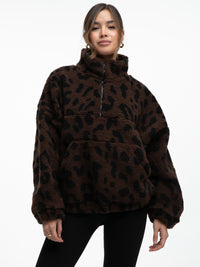 Teddypullover "Katty" in Leo Dunkel
