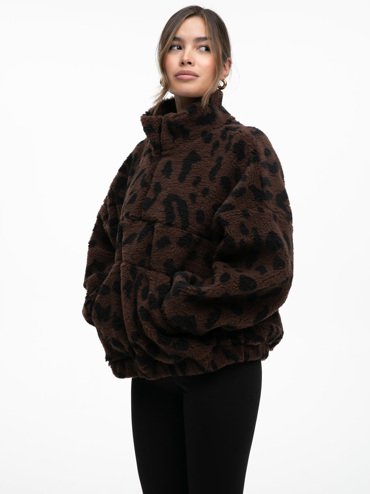 Teddypullover "Katty" in Leo Dunkel