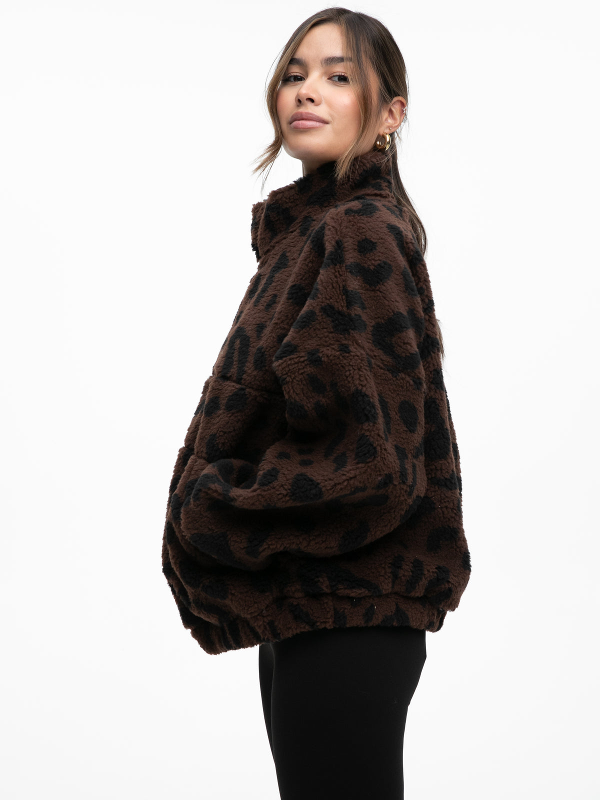Teddypullover "Katty" in Leo Dunkel