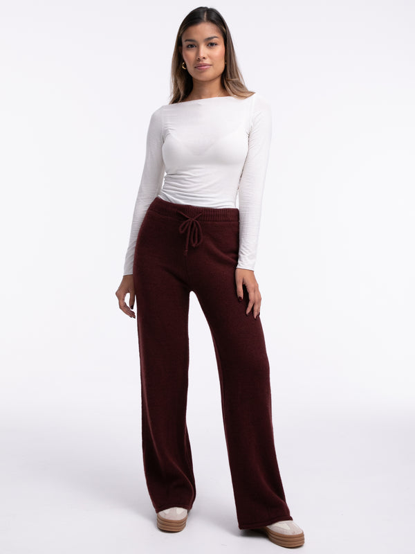 Strickhose "Maya" in Burgundy