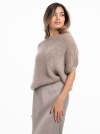 Pullover "Melli" in Taupe