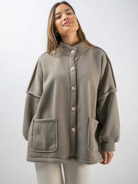 Sweaterjacke "Maxime" in Mud Green