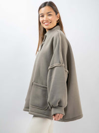 Sweaterjacke "Maxime" in Mud Green