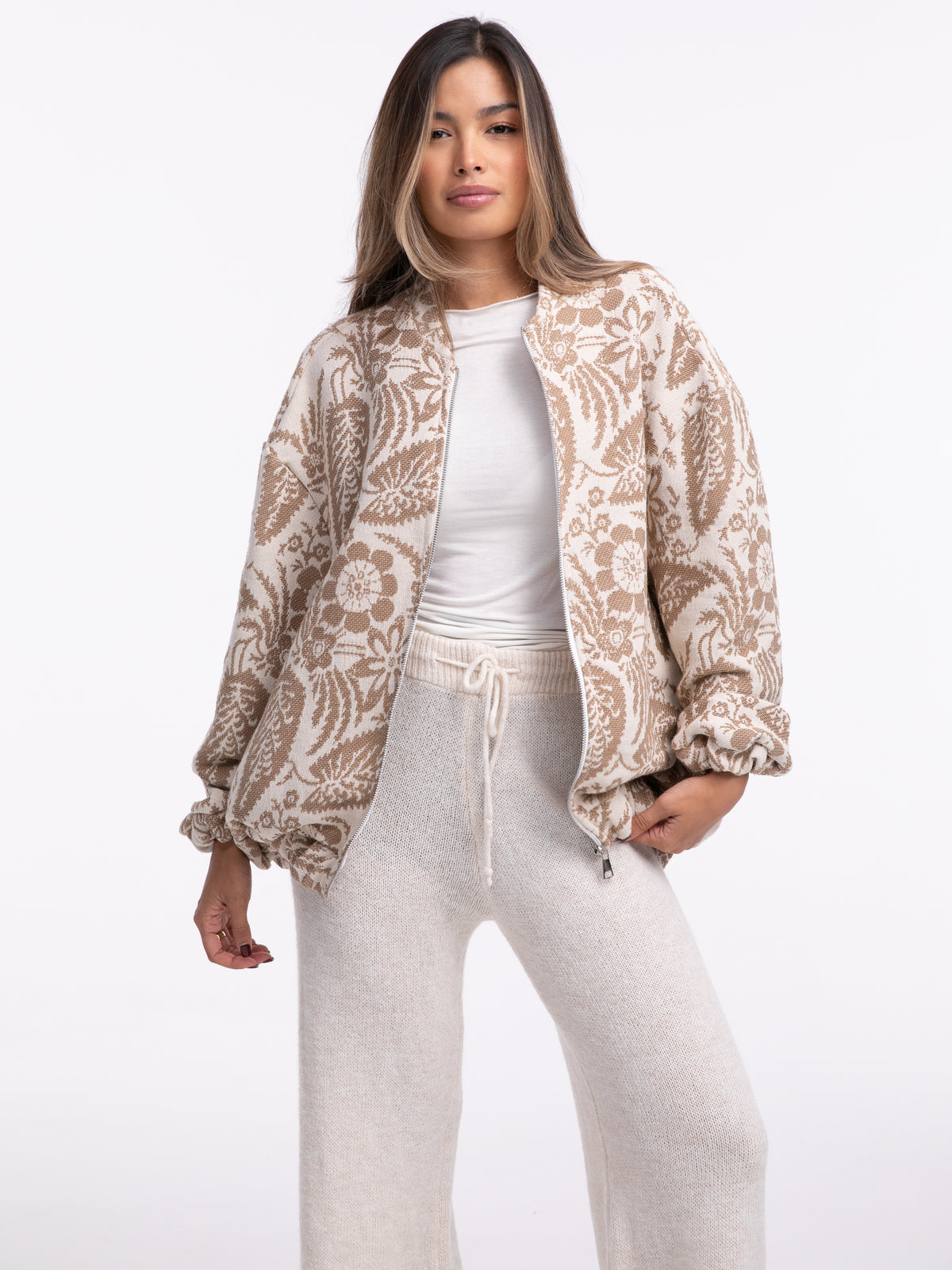Jacke "Breathe" in Beige