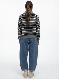 Polo-Strickpullover "Margot" in Grau