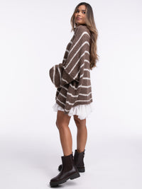 Pullover "Elli Stripes" in Hazelnut