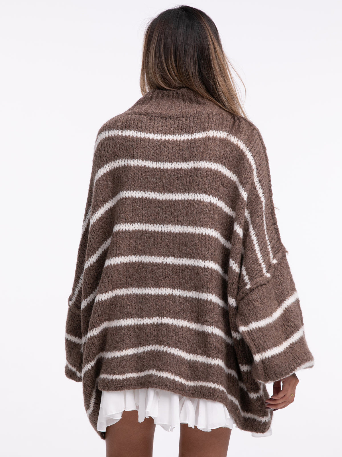 Pullover "Elli Stripes" in Hazelnut