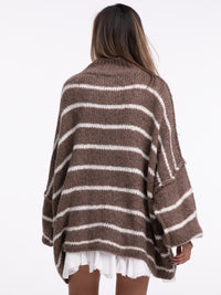 Pullover "Elli Stripes" in Hazelnut