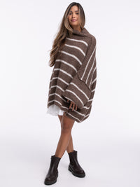 Pullover "Elli Stripes" in Hazelnut