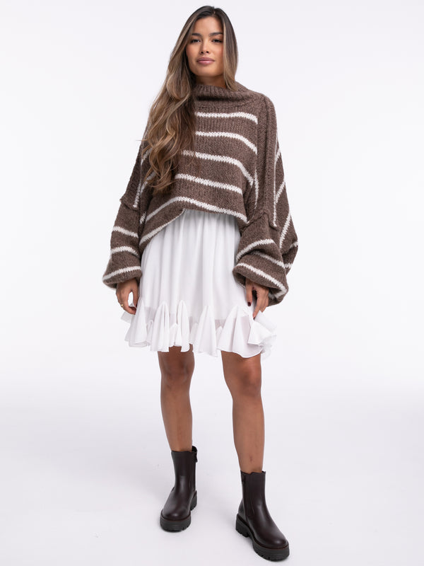 Pullover "Elli Stripes" in Hazelnut