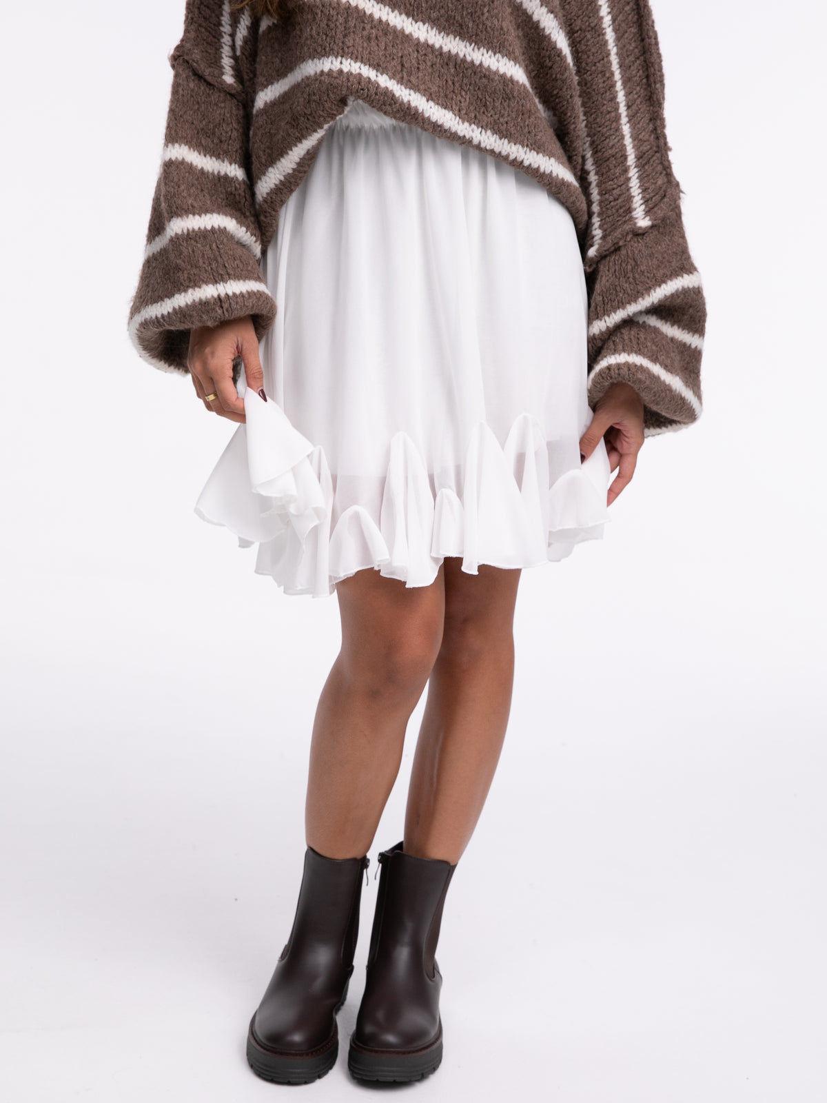 Volantrock "Jennifer" in Weiß