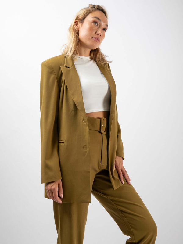 Blazer zum Binden "Belle" in Khaki