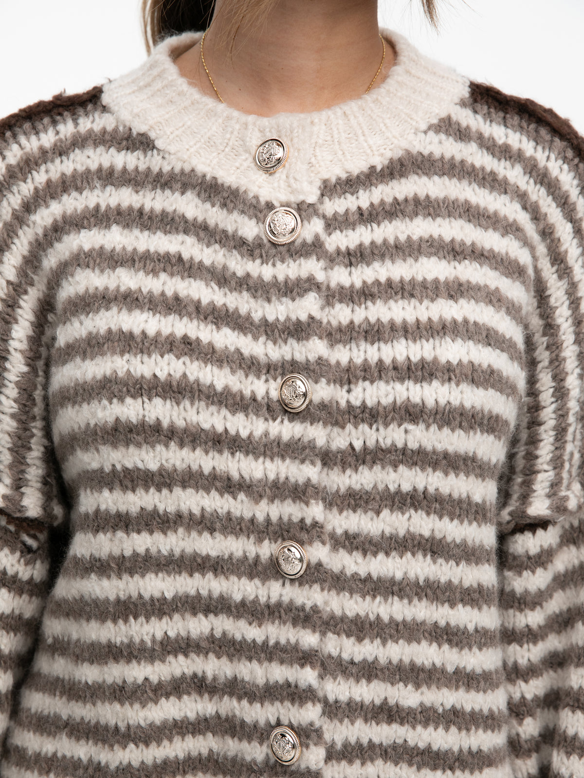 Cardigan "Elenor" in Hazelnut/Creme