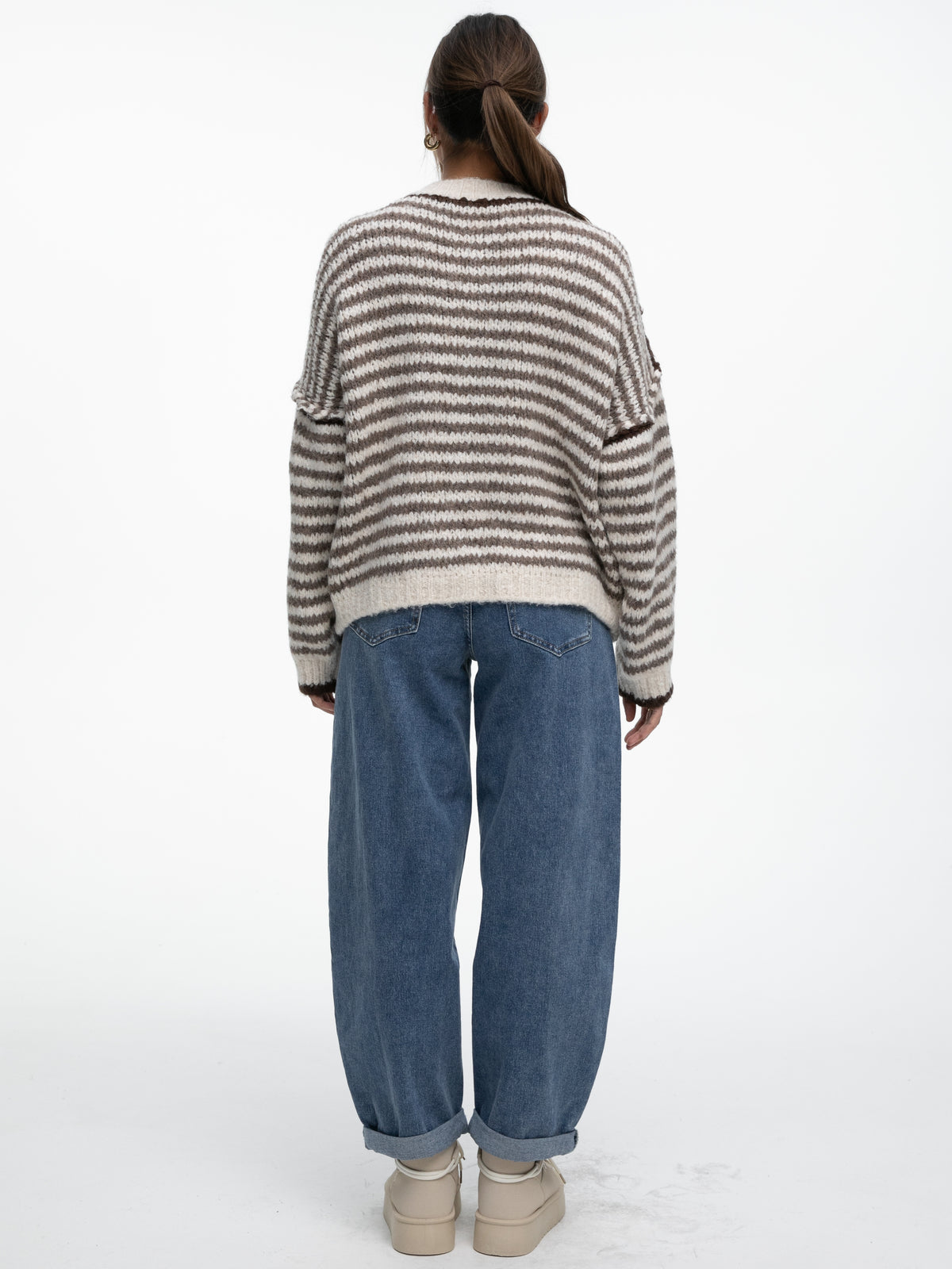 Cardigan "Elenor" in Hazelnut/Creme