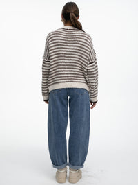 Cardigan "Elenor" in Hazelnut/Creme