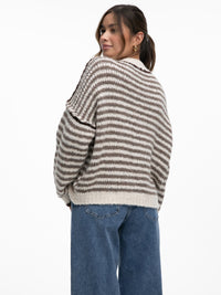 Cardigan "Elenor" in Hazelnut/Creme