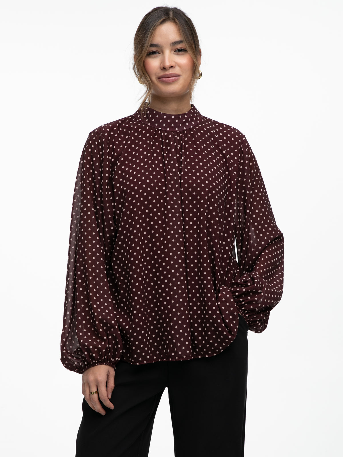 Bluse "Vivienne" in Burgundy
