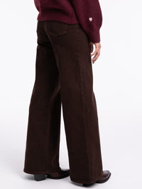 Wide Leg Jeans in Braun