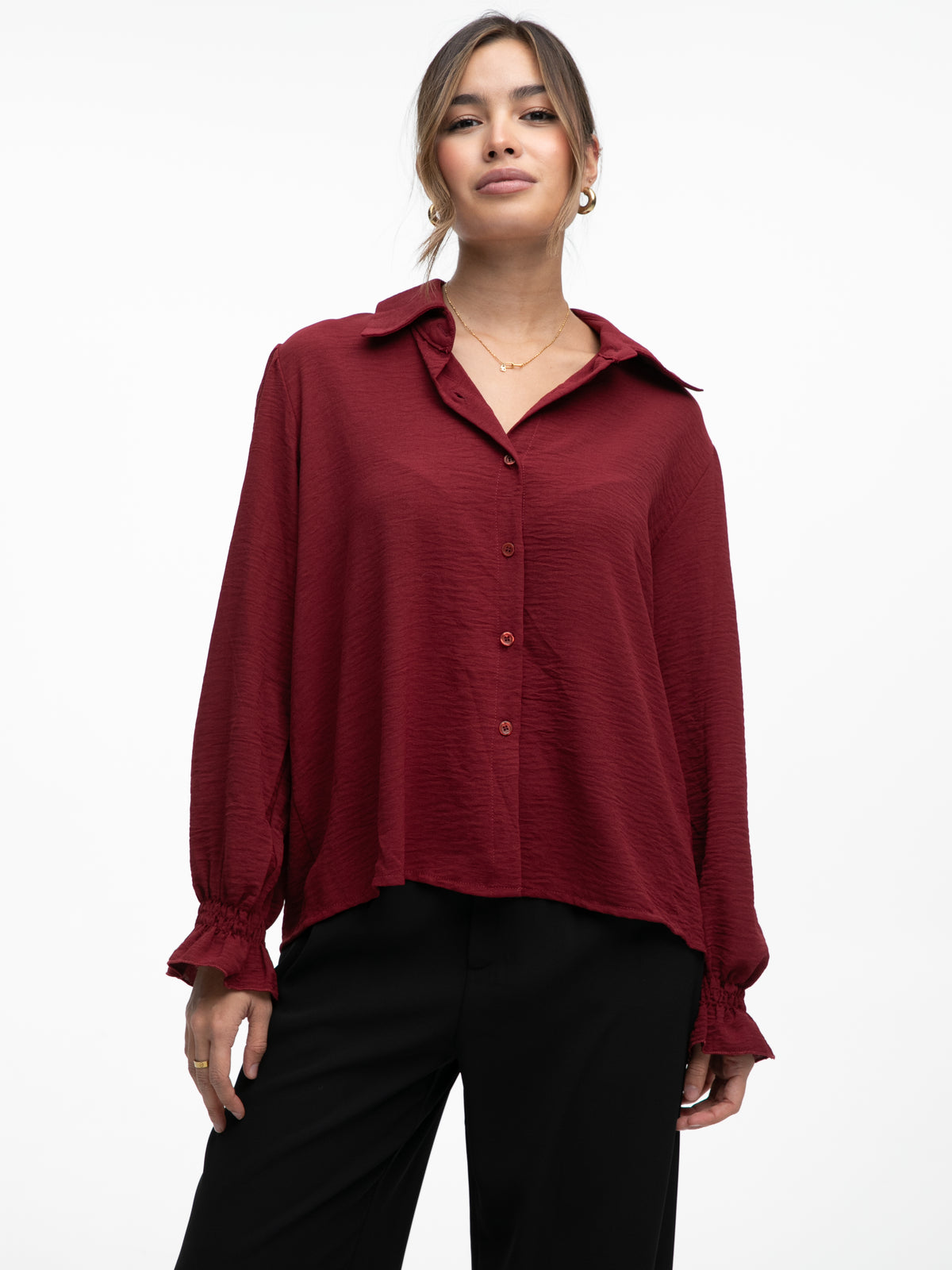 Bluse "Tini" in Burgundy