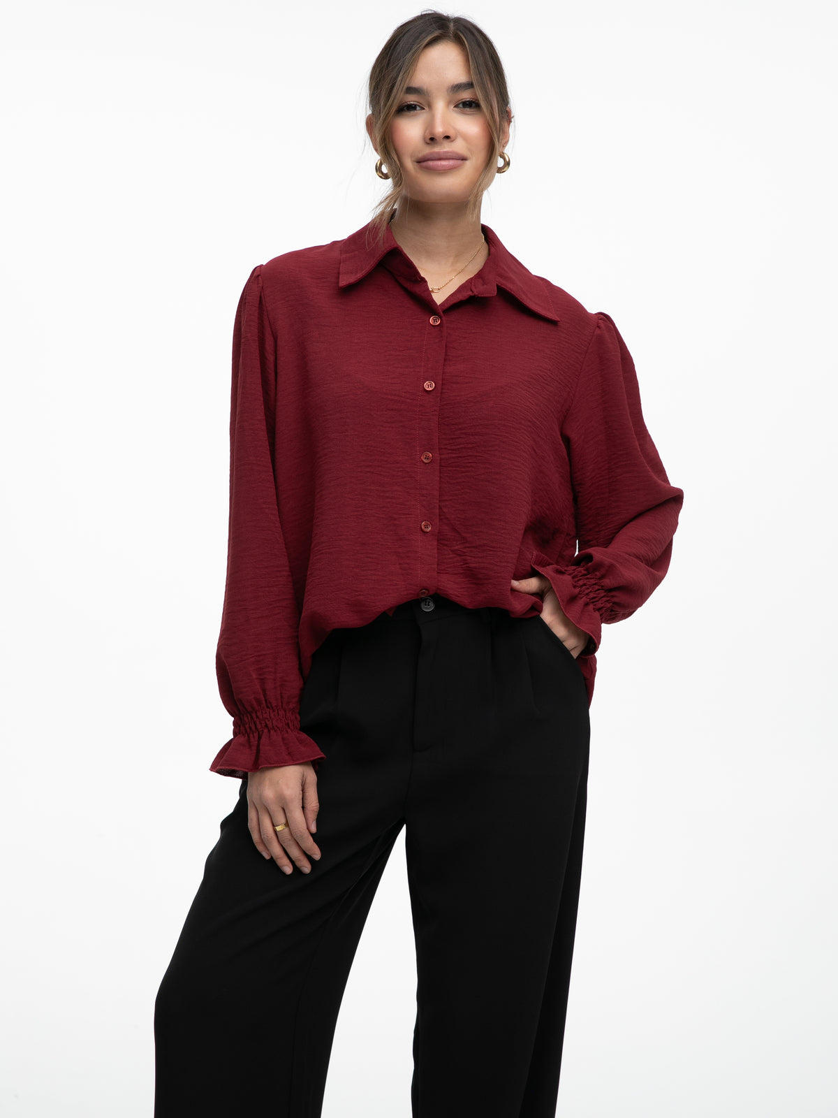Bluse "Tini" in Burgundy