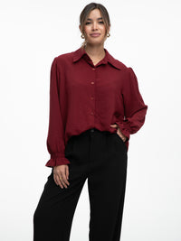 Bluse "Tini" in Burgundy