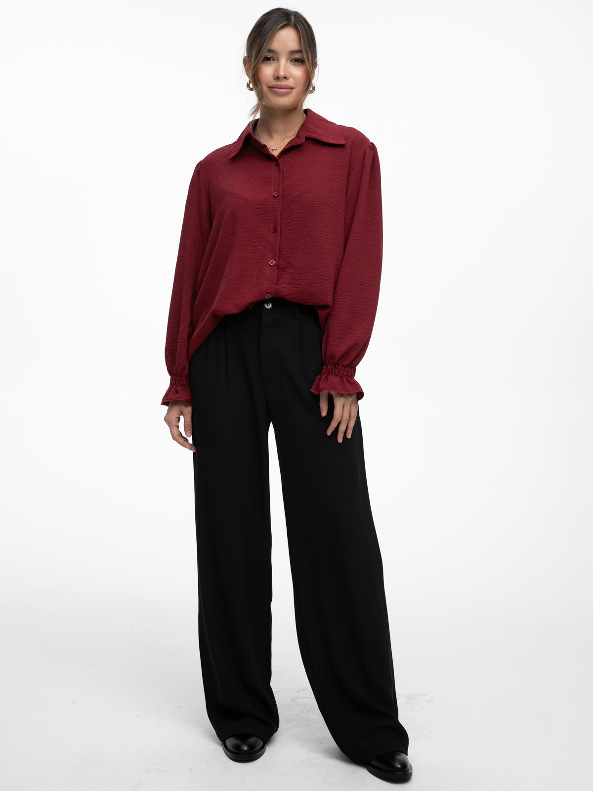 Bluse "Tini" in Burgundy